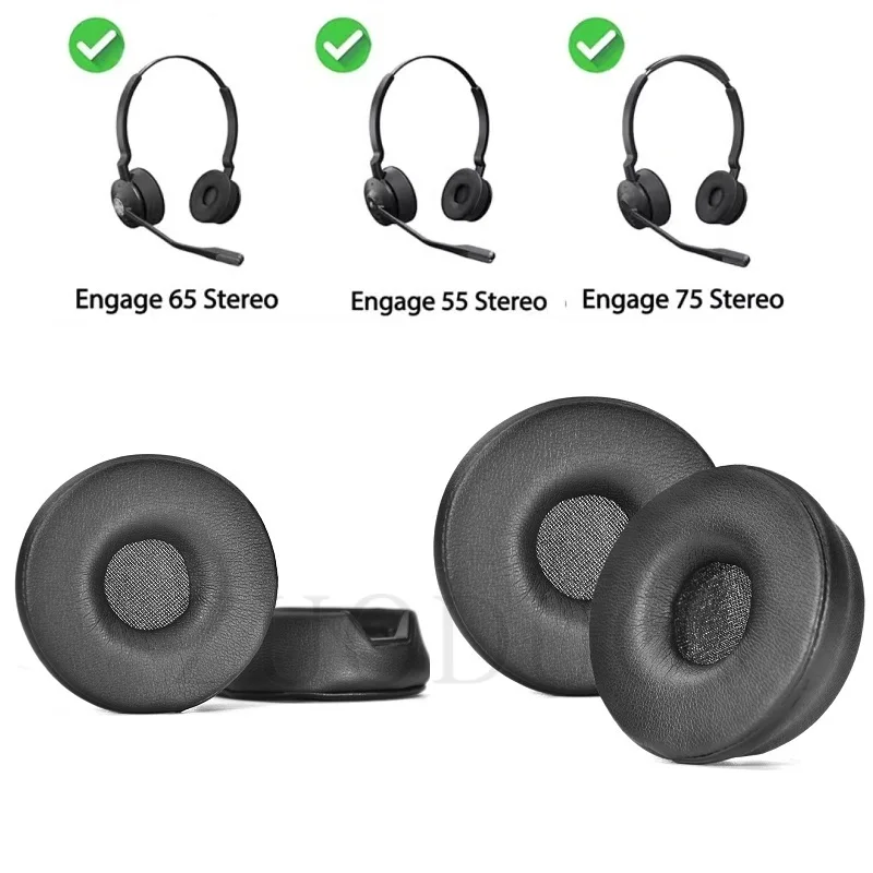 Фото Амбушюры для Jabra Engage 55/Engage 65/Engage 75, стереогарнитура, наушники из пены с эффектом памяти, амбушюры №3