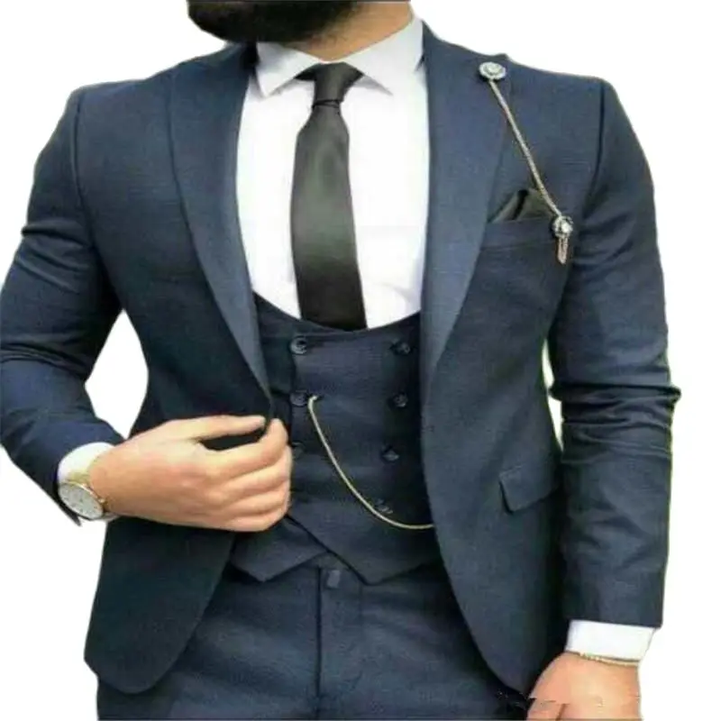 

Красивые смокинги для жениха с пиковым отворотом, мужское свадебное платье, мужская куртка, блейзер для выпускного вечера (пиджак + брюки + галстук + жилет)