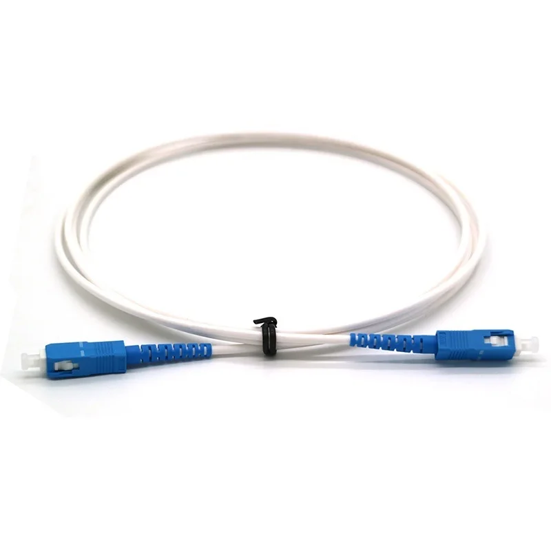 10pcs 1/2/3/5M SC/UPC-SC/UPC  SM G652D SX 3.0mm  Fiber optic Patch Cord Optical Telecom Level Single Mode White Jumper