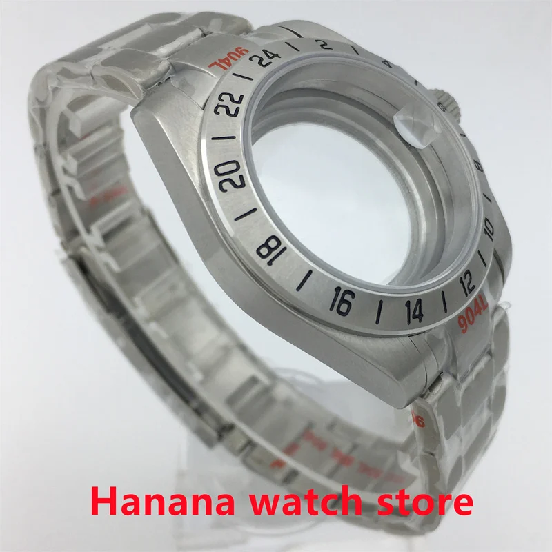 BLIGER 40 мм Серебристое стекло из нержавеющей стали для движения NH34 35 36 ETA2824 PT5000