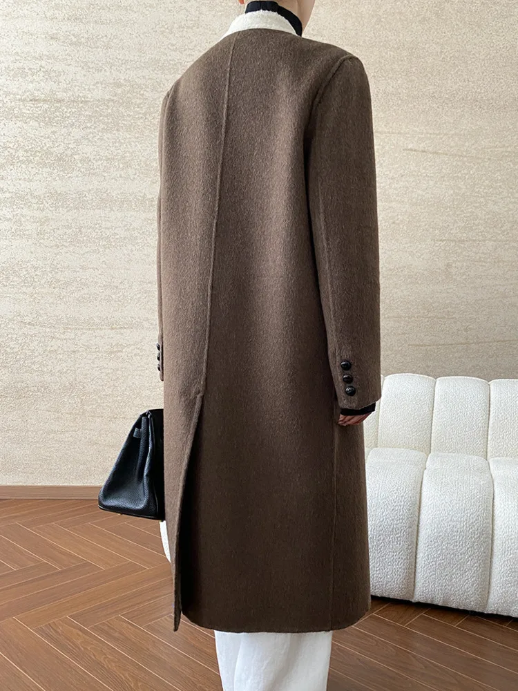 BZVW Elgelant женское двойное шерстяное пальто 2024 осень-зима новое универсальное с