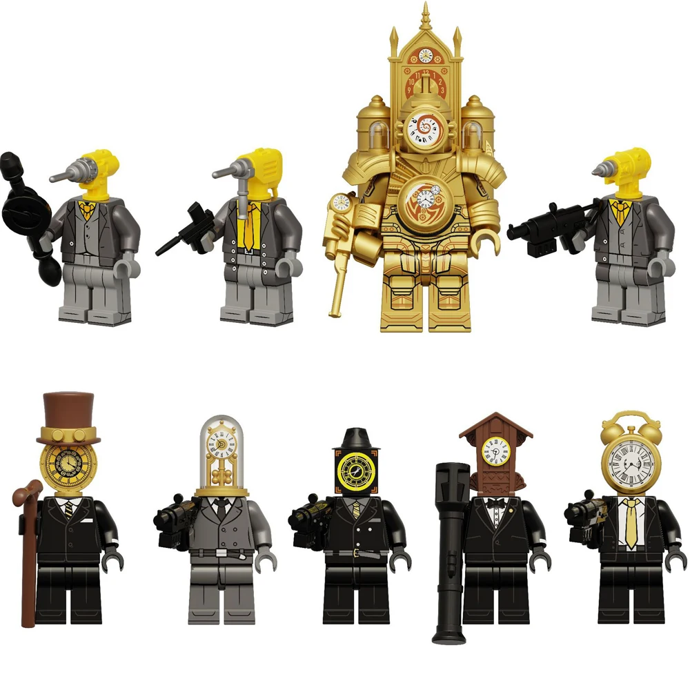 Skibidi Туалет Мини Строительные Блоки Электродриль Человек Титан Часы Босс