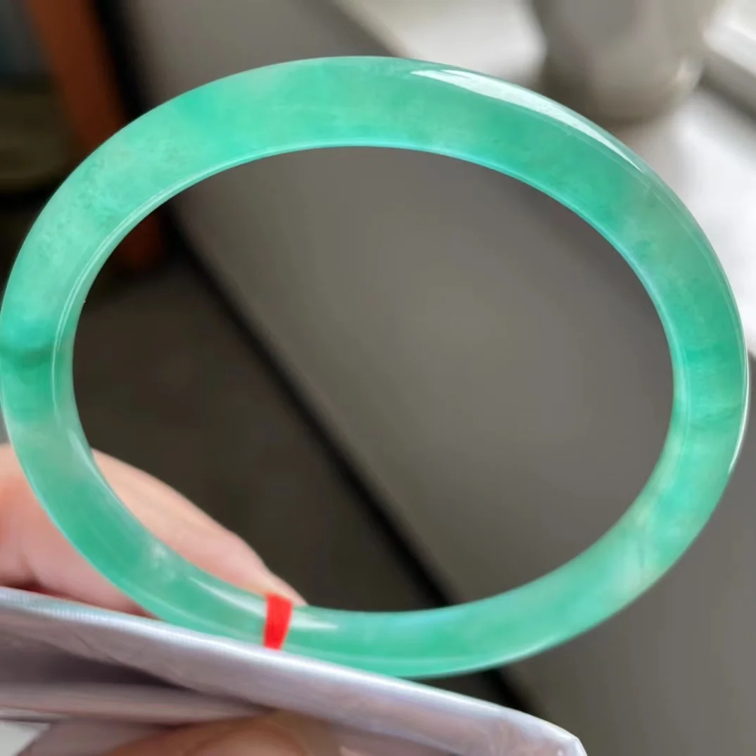 Чистый натуральный редкий ледяной плавающий цветок Jadeite браслет для женщин