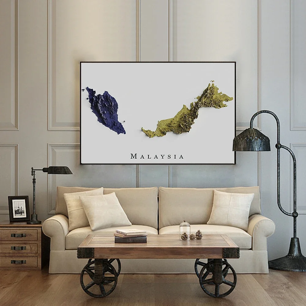 Настенная карта мира Классический Простой плакат HD для украшения дома гостиной