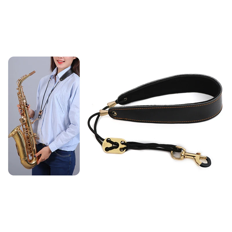 

Adjustable Saxophone Strap Neck Strap Halter Neck Clarinet Adult Kids Alto Tenor Lanyard Nylon Padded Neck Strap with Hook Clasp