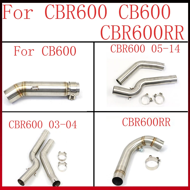 

For CB600 CBR600 2003-2004 2005-2014 CBR600RR F5 2008-2016 Years Motorcycle Exhaust System Escape Moto Modified Middle Link Pipe