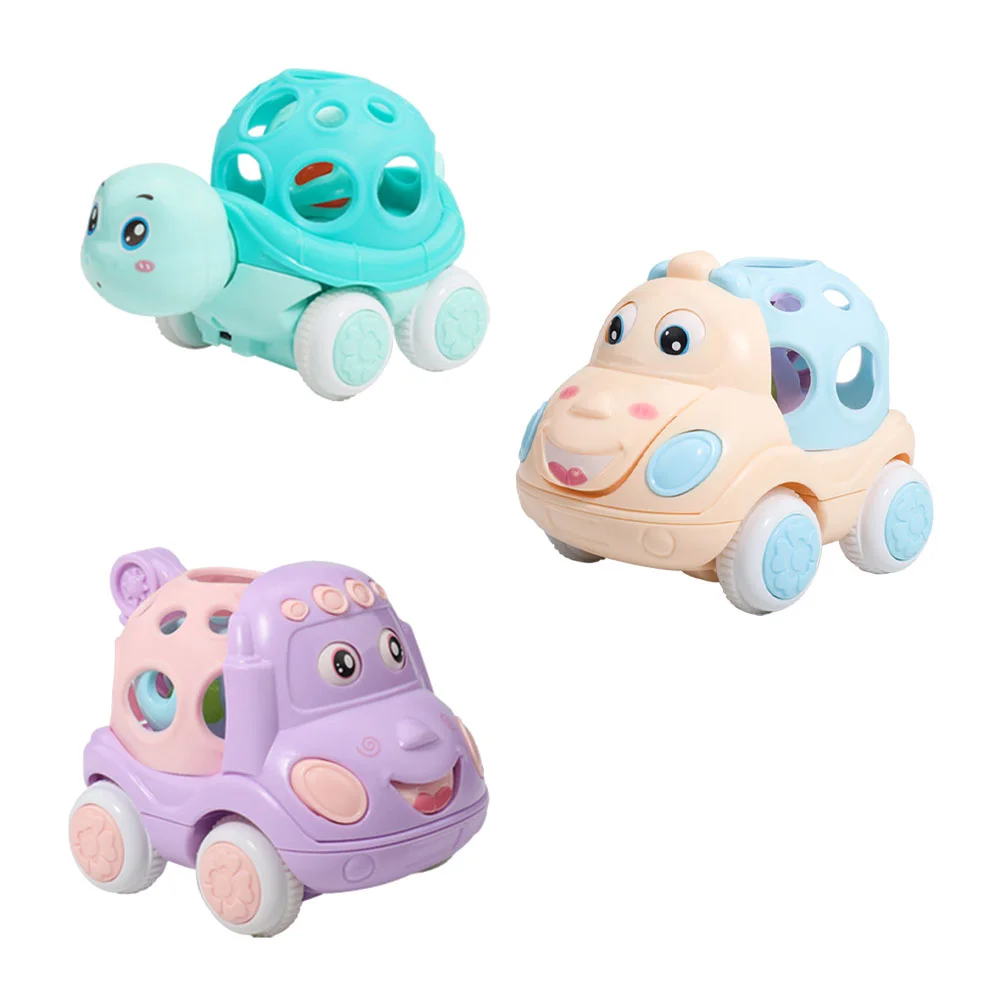 

3 Pcs Hand Bell Toys Inertia Car Kids Educational Children Cartoon Taste