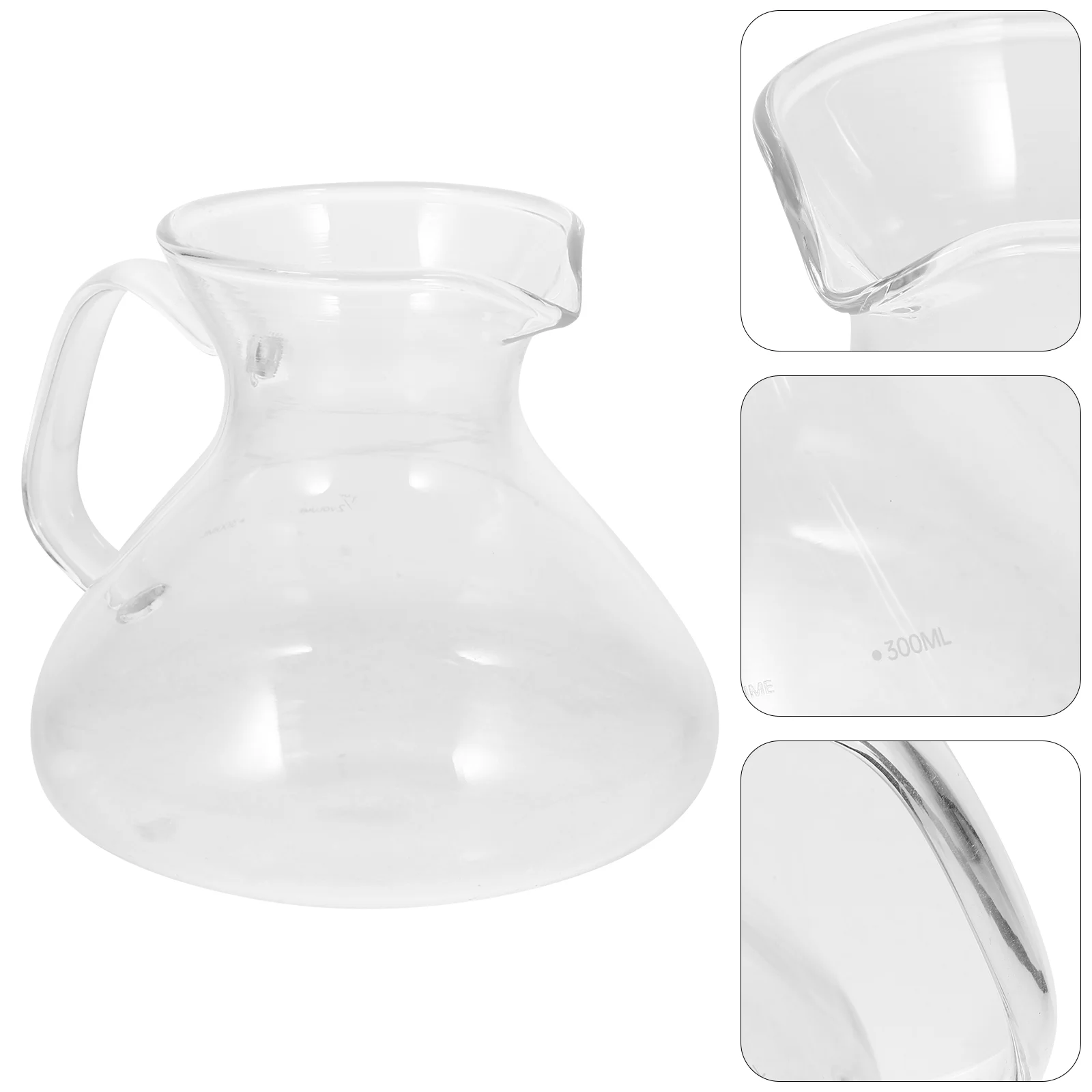 

Coffee Pot Clear Dispenser Glass Home Tea Carafe Practical Kitchen Container Creamer Pitcher with Handle Teapot Maker