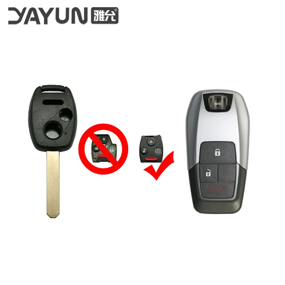 

Honda Modified Folding Key Shell 2+1 Buttons with LOGO (Red)