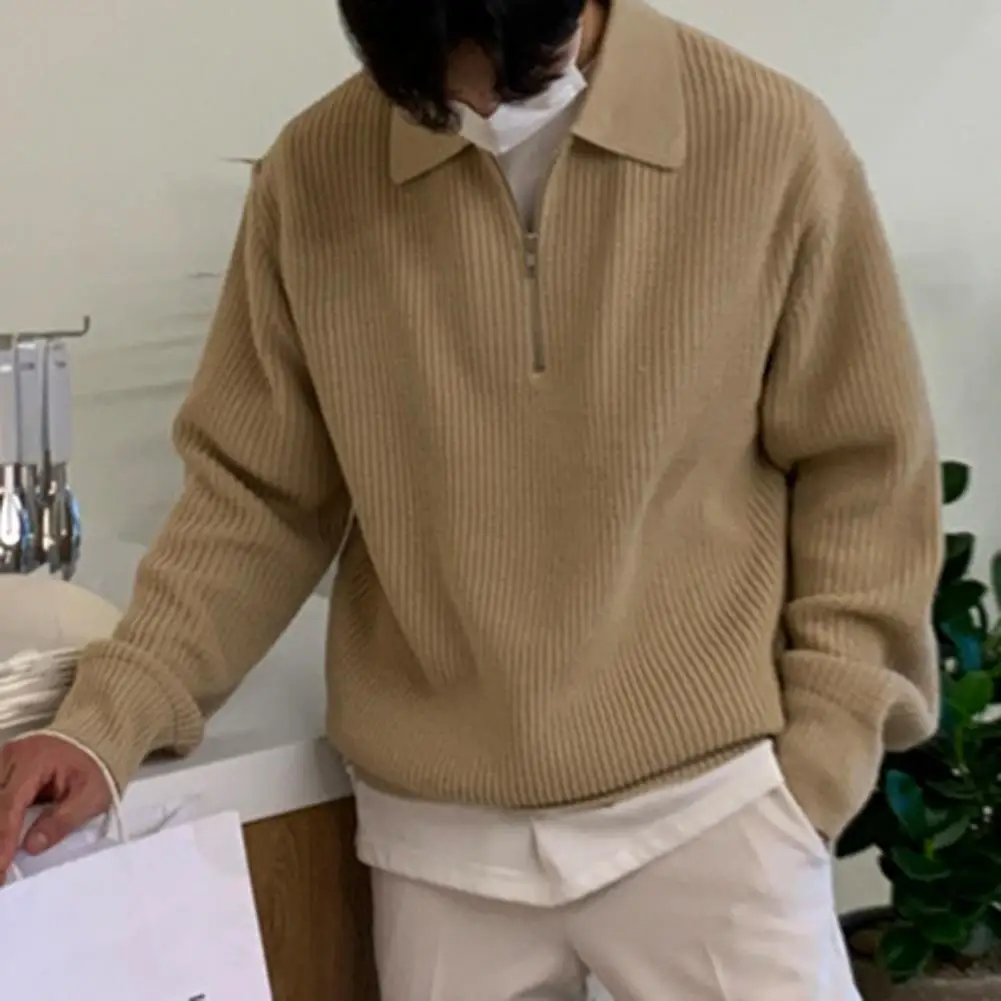 Мужской корейский модный трикотаж вязаный свитер в стиле Харадзюку повседневные
