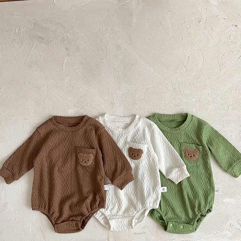 

MILANCEL Baby Clothes Infant Girs One Piece Bear Head Boys Bodysuit Long Sleeve Outfit