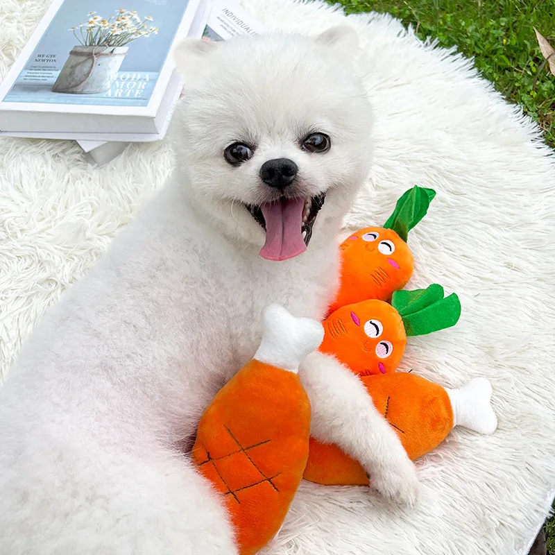 Игрушки для собак Pet Puppy Cat Скрипучие плюшевые игрушки Пончики Фруктовое