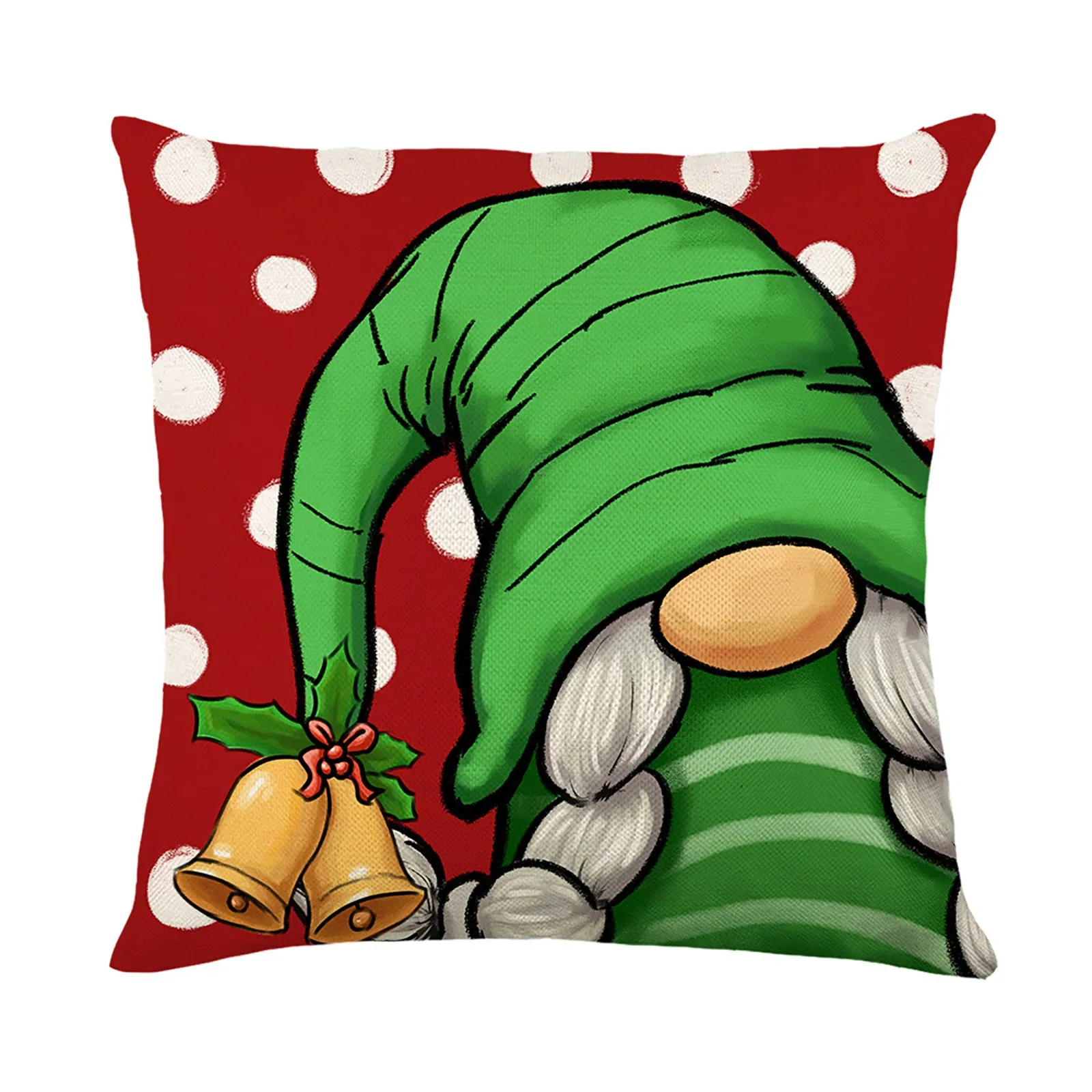 

Christmas Pillow Cover Linen Printing Living Room Home Sofa Cushion Cover Pillow