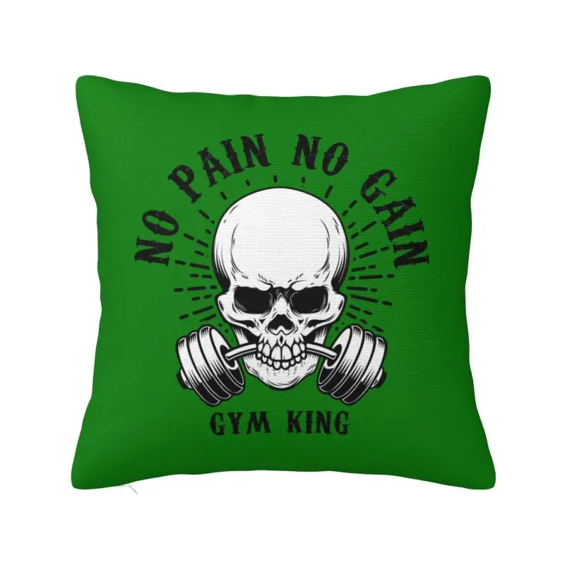 

No Pain No Gain Pillow Case for Living Room Bodybuilding Fitness Gym Modern Cushion Cover Car Pillowcase