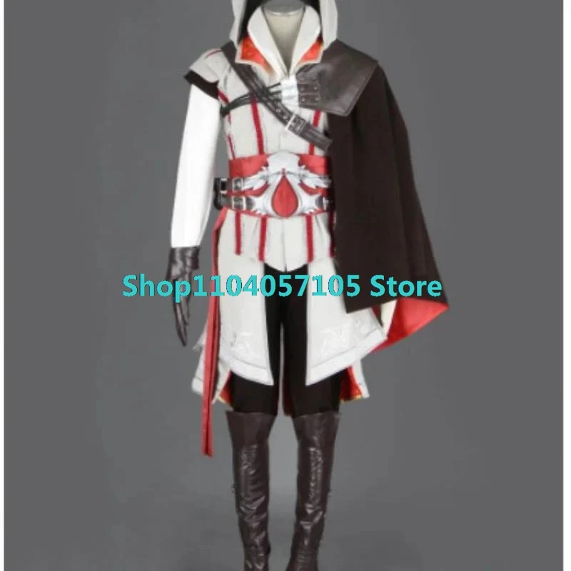 Hot Creed Cosplay Costume Ezio Assasin Connor Sweater Pants Coat Halloween Set For Man