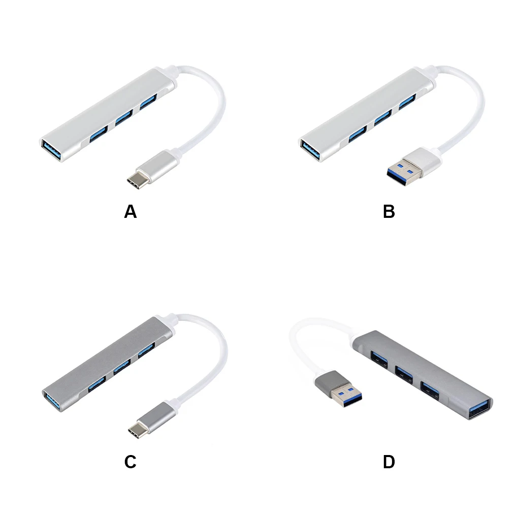 Разветвитель для клавиатуры и компьютера, 4 в 1, USB Type-C