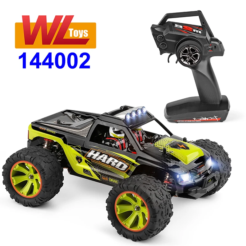 WLtoys144002 RC Control Car 50KM/H 1:14 2.4G 4WD Alloy Metal Drift Electric High Speed Car Remote Control Track Model RTR Toy