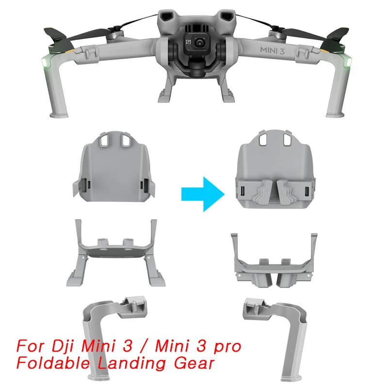 

For Dji Mini 3 Leg stand Foldable Landing Gear Protector Skid For Dji Mini 3 Pro Drone Quick Release Accessories