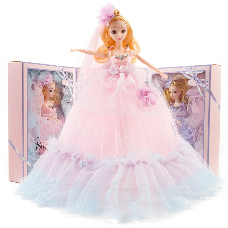 

Кукла Игрушка Подарочная коробка Набор свадебное платье принцесса девочка детская игрушка подарок 40 см с подарочной коробкой градиентный стиль