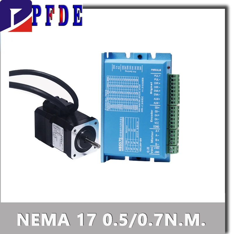 

Шаговый двигатель Nema 17 HBS57S 0.55 Нм для 3D-принтера