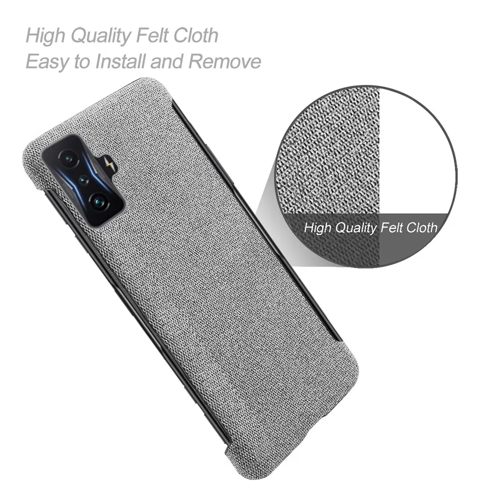 

F4 GT For Poco F4 GT 5G Case Soft Premium Fabric and Anti-Slip Grip Cover For Poco F4 GT F3 Pro X4 X3 NFC M3 M4 Pro 4G 5G F2 F1