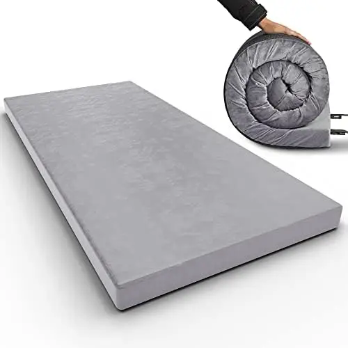 

Memory Foam Camping Mattress, Portable Roll UP Mattress for Tent, Car, Floor Sleeping Pad Floor Mattress Cot Mattress Guest Bed