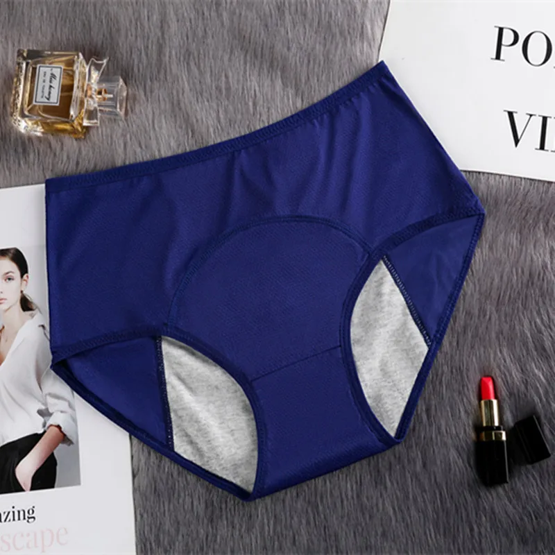 

4PC Women's Physiological Pants Inner diaphragm-fast water absorption Briefs Care For Health Leak Proof Breathable Underwear