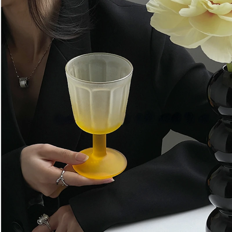 

Wine Glass Frosted Texture Medieval Glass Cocktail Glass Red Wine Beer Drink Glass Coffee Mugs Drinking Glasses