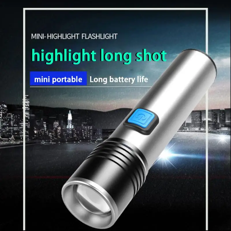 

Xm-T6 Built-in USB Rechargeable Battery LED Flashlight Zoom Aluminium Flashlight Waterproof For Bicycle Camping Light Headlight