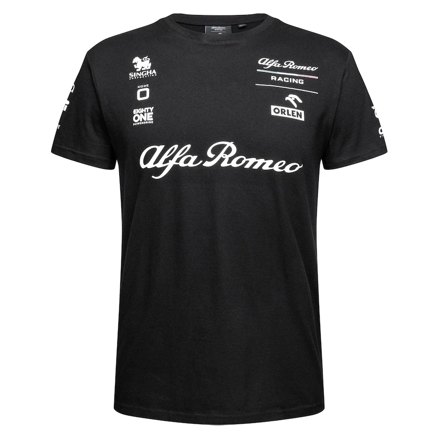 

For Alfa Romeo Racing Team T-Shirt Motorsport New Car Fan F1 Red Short Sleeve Quick-Drying Jersey Do Not Fade Breathable