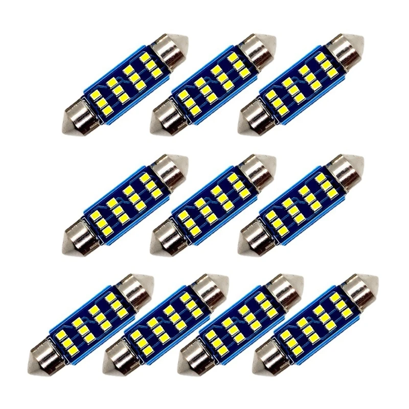 

090E LED Auto Ceiling Lamps 31mm 36mm 39mm 41mm Super Bright Car Dome Light Interior 2016 License Plate No Error Reading Lamp