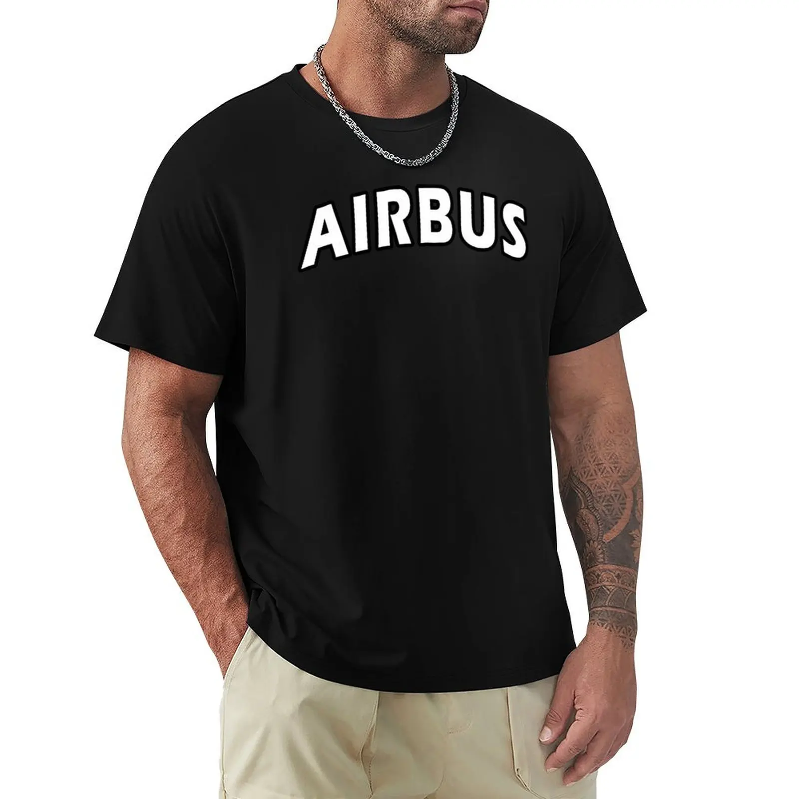 Фото Футболка Airbus, an EADS Company, одежда, лето 2021, эстетичная одежда, рубашки, футболки с рисунком, наряды для мужчин №1