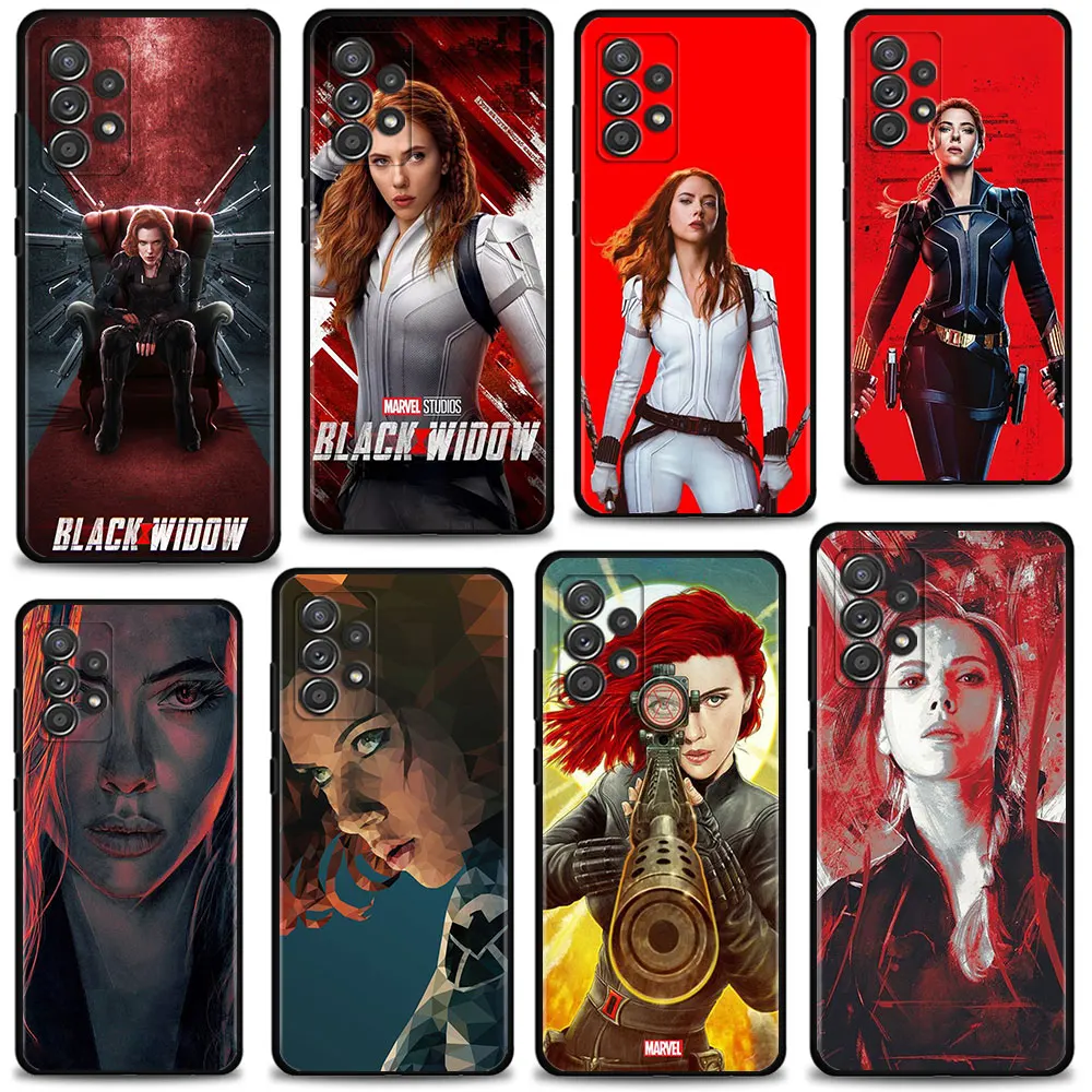 Чехол для Samsung Galaxy A71 A51 A12 A21s A23 A52 A72 A22 A02s A03s A52s A53 A73 A32 A13 Marvel Скарлетт Йоханссон