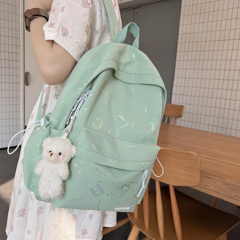 Женский нейлоновый рюкзак DCIMOR с яркими надписями однотонная дорожная сумка