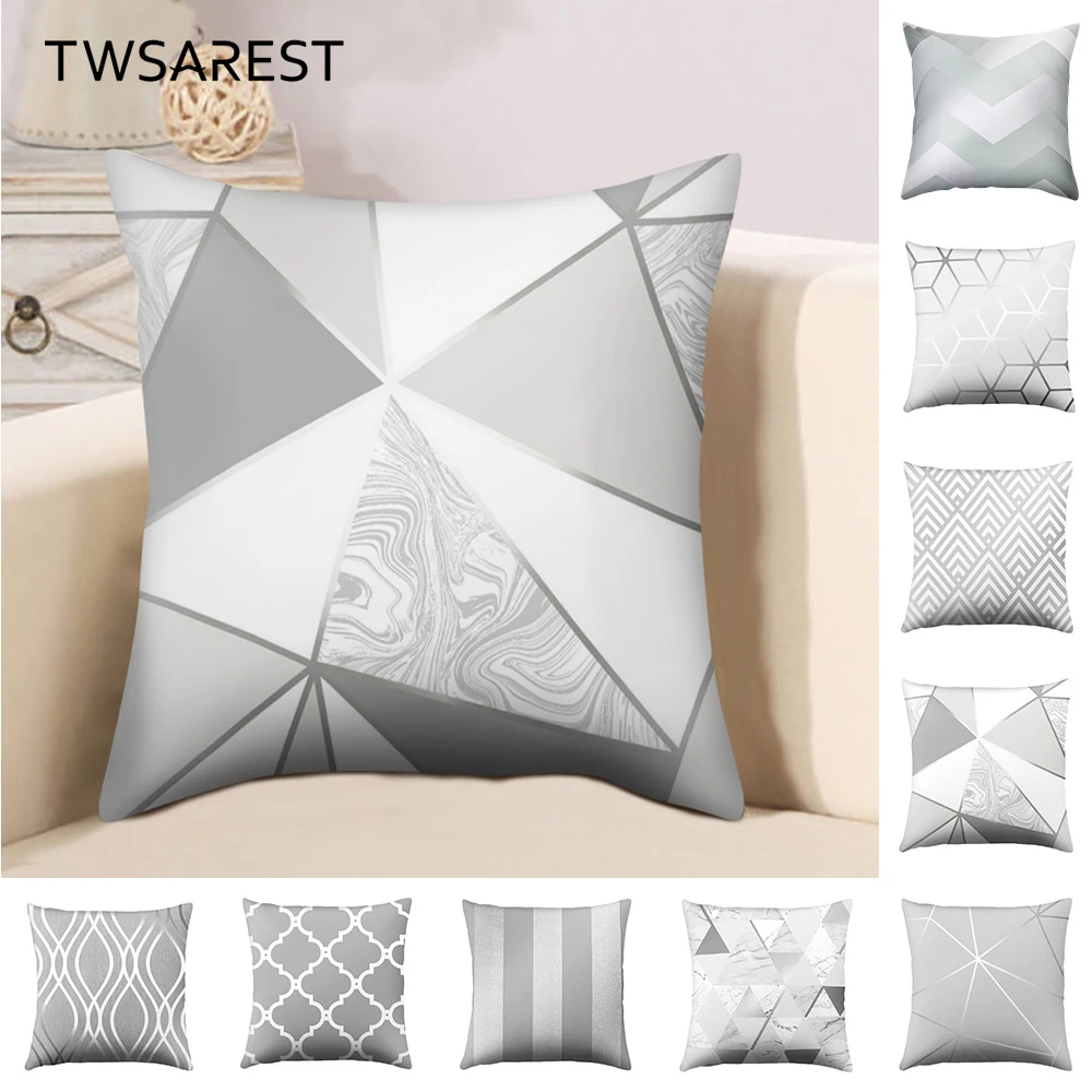 

Персиковый; Кожа, вельвет плед Подушка Чехол серебристо-серый геометрический полосатый Чехол Подушка для автомобиля искусственная Подушка...