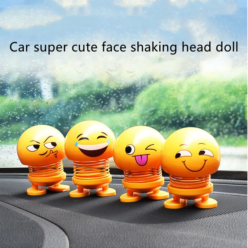 

Multi-Funny Shaking Head Doll Small Ornaments Lovely Car Accessories Interior Doll Creative Coche Decoration Kawaii Accessories