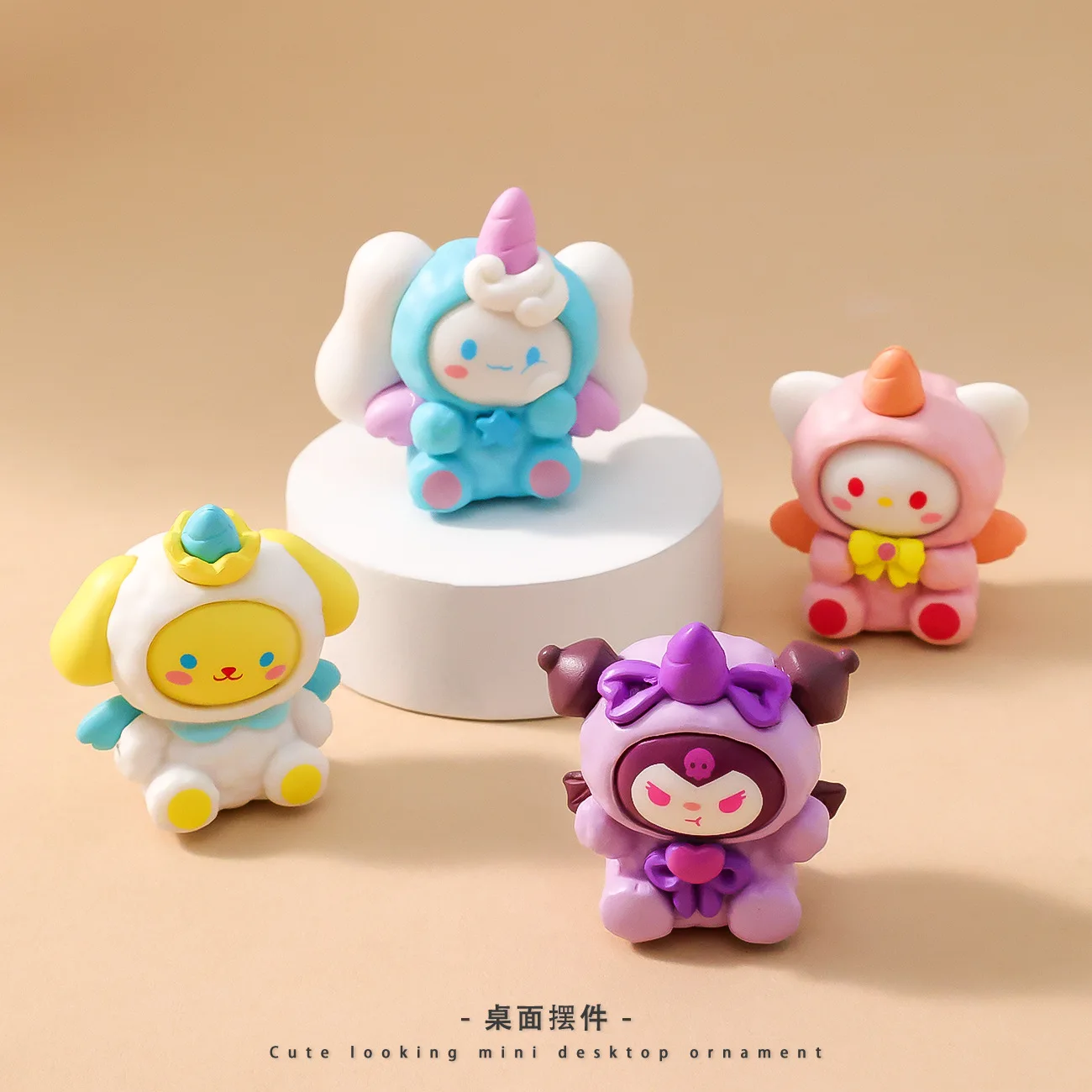 4 шт./компл. Sanrios Mymelody Kuromi миниатюрный милый Cinnamoroll Purin Dog настольное украшение для