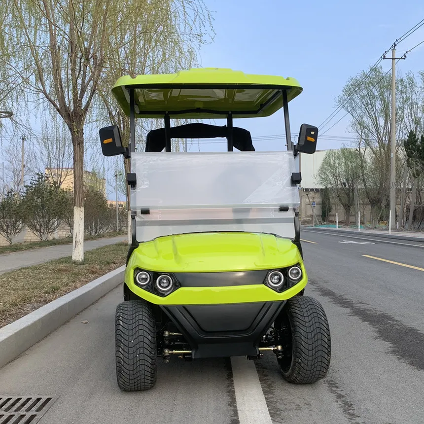 2-местная тележка для гольфа внедорожник с ремнями сумки и корзиной со складным