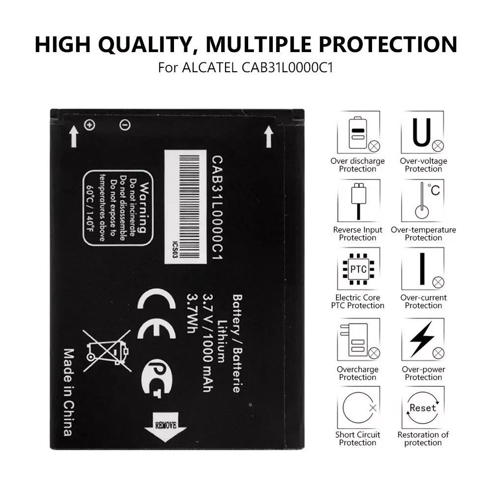 

NEW2023 High Quality Battery CAB31L0000C1 CAB31L0000C2 battery for Alcatel i808 TCL T66 A890 One Touch 282/813 890D 891/979/3041