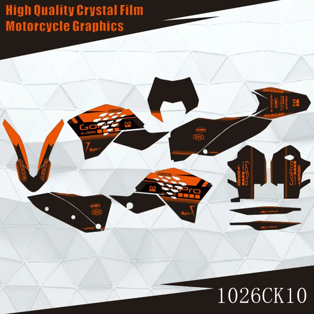 

Graphics Decals Stickers Motorcycle Background For KTM EXC EXCF 125 250 300 450 2008 2009 2010 2011