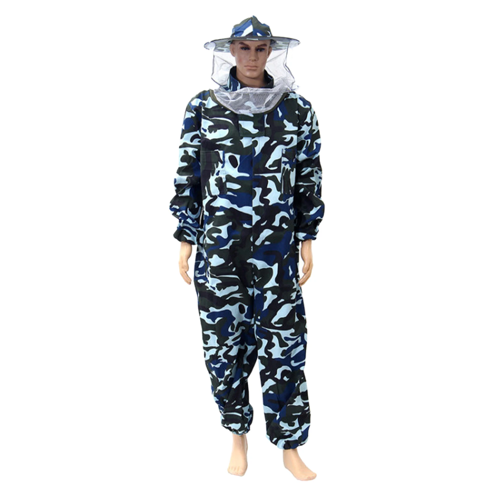 

Home Protective Clothing Zipper With Veil Hood Safety Professional Beekeeper Hat Beekeeping Suit Beginner Full Body Anti Bee