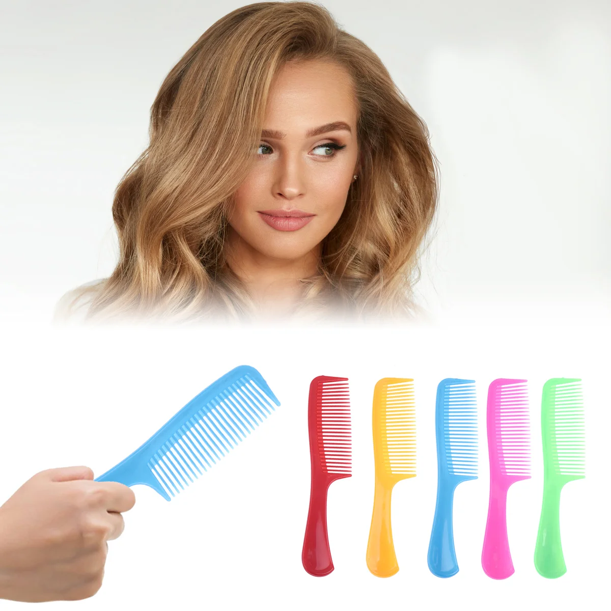 

15 Pcs Combs Women Plastic Hair Brush Anti-static Styling Hairdressing Child Haircut Fritzer