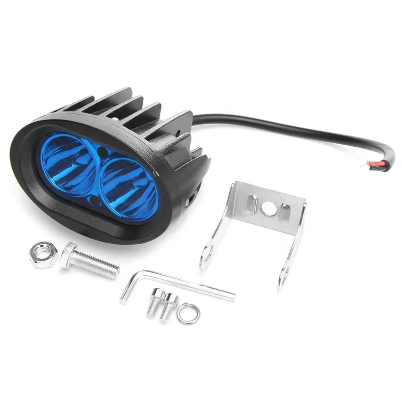 Овальная лампа для вилочного погрузчика 20 Вт фонарь синий свет 10-48 В постоянного