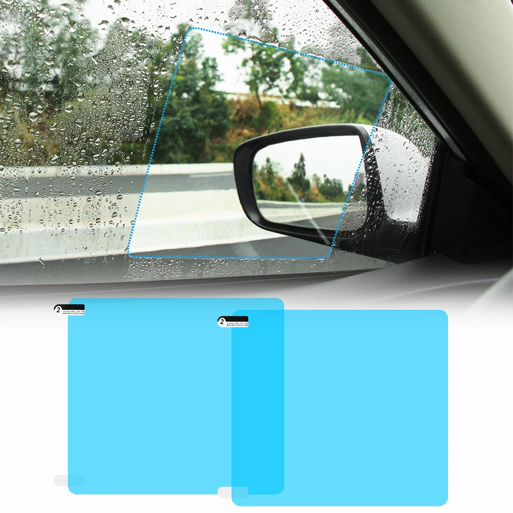 

2 Pcs Car Rainproof Film Car Car Rearview Mirror protective Rain proof Anti fog Waterproof Film Membrane Car Sticker Accessories