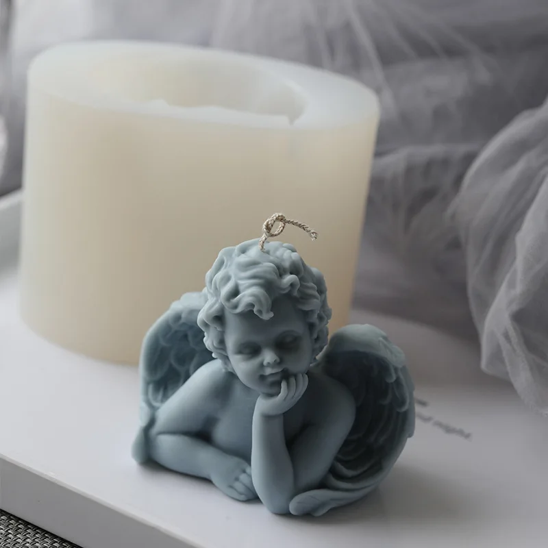 

Little Cupid Angel Candle Mold DIY Craft Handmade Fragrance Aromatherapy Perfume Wax Mould Baby Kids Soap Candlestick Molds