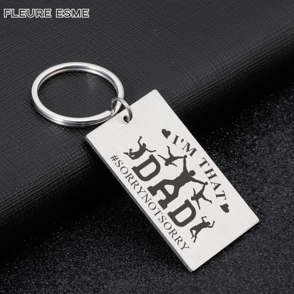 

Dad Keychain Fathers Day Dad Birthday Gifts for Daddy sorrynotsorry From Daughter Son Wife Kids Key Ring Pendant Bag Accessories