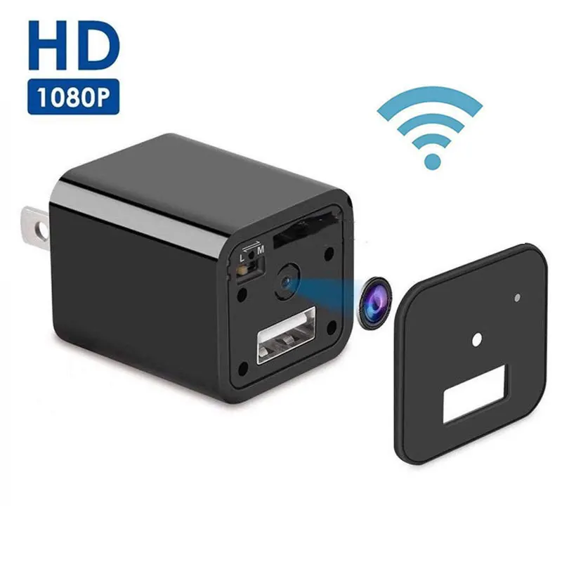 Mini DV Plug Camera 1080P HD USB Chargers USB Portable Camera Security DVR Video Recorder Dynamic Monitor Support Hidden Tf Card