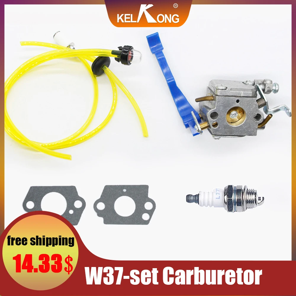 

KELKONG 1 Set Carburetor Fuel Line Kit Husqvarna 125B 125BX 125BVX Blower For ZAMA C1Q-W37 Grass Trimmer With Filter Spark Plug