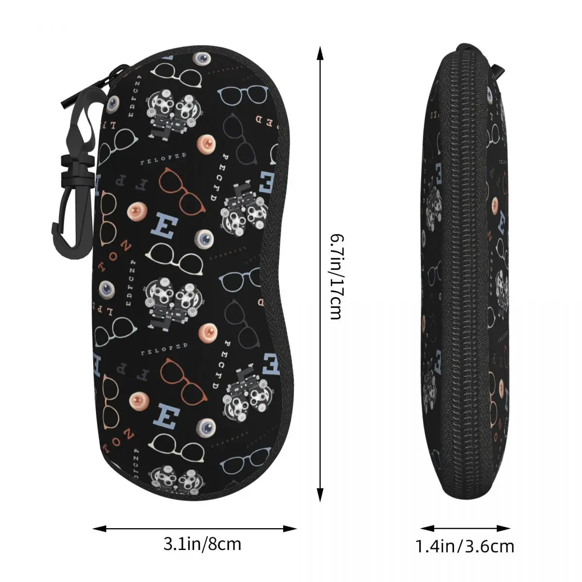 Изготовленные на заказ защитные чехлы для очков The Snellen Chart и глаза модный чехол