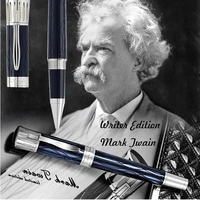 great writer mark twain mb ballpoint promotion luxury rollerball pen resin ice cracks writing pens with serial number 00688000